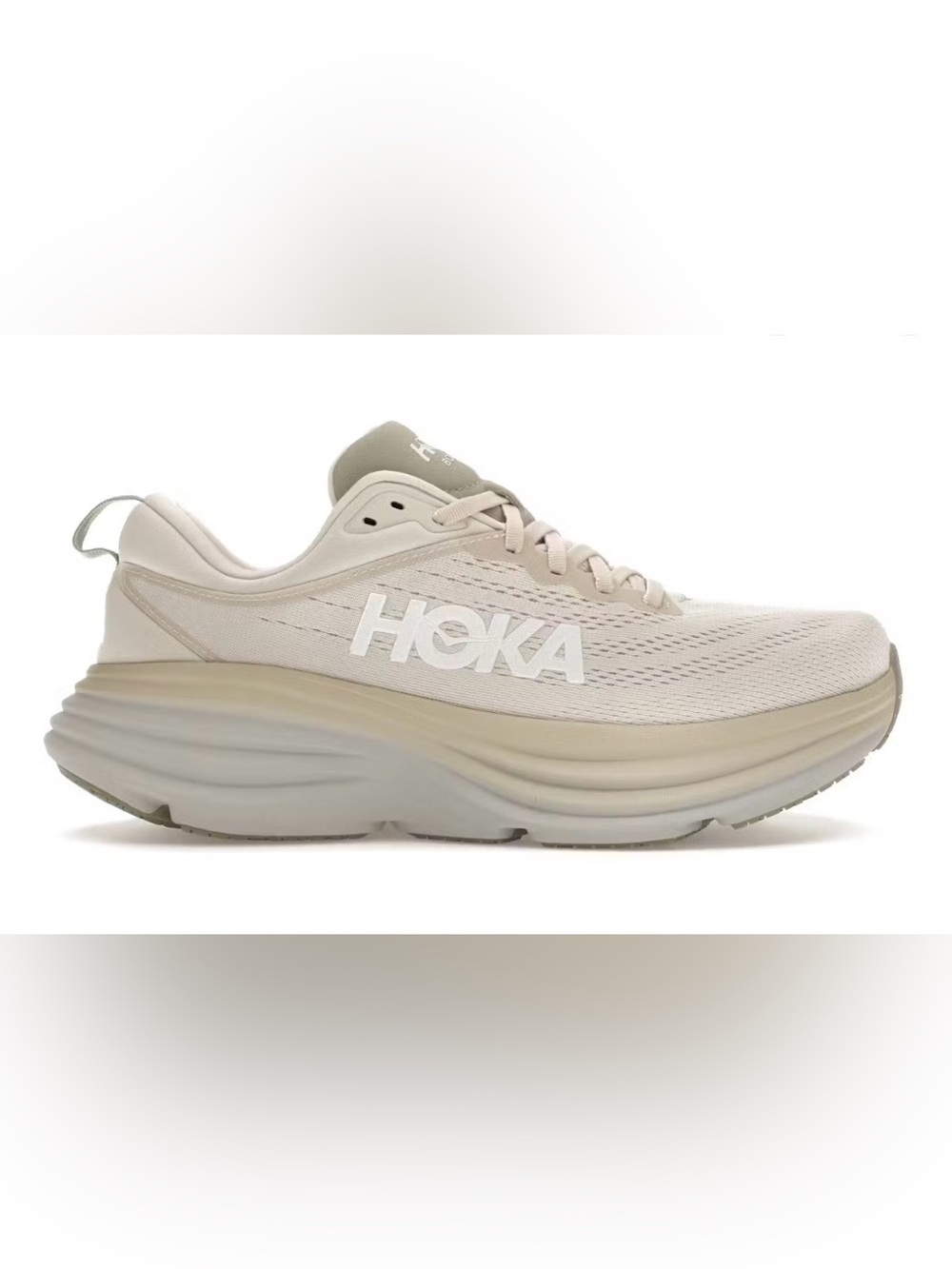 Hoka One One Bondi 8 colorway Oat Milk Barley sz 11.5 running shoes